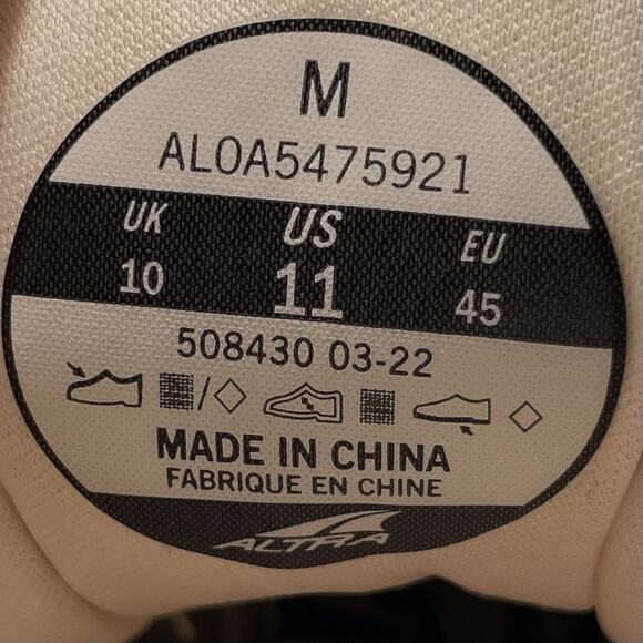 Altra Provision 6 Running Shoes Mens Size 11 White Sand Tan Athletic Sneaker - Picture 8 of 9